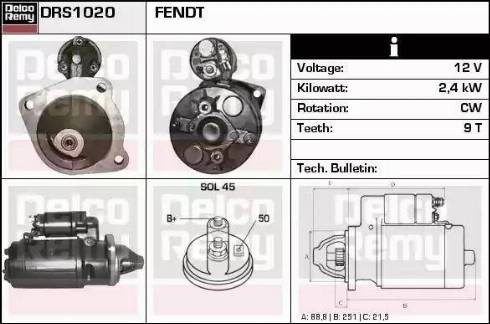 Remy DRS1020 - Starter autospares.lv