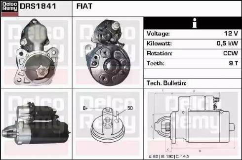 Remy DRS1841 - Starter autospares.lv