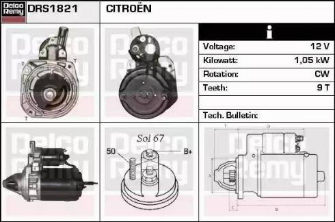 Remy DRS1821 - Starter autospares.lv