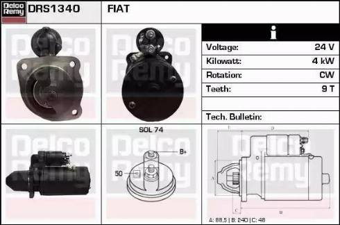 Remy DRS1340 - Starter autospares.lv