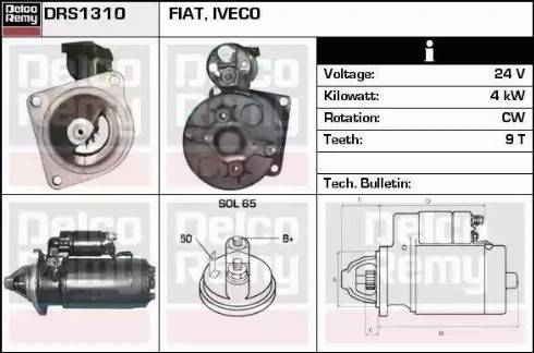 Remy DRS1310 - Starter autospares.lv