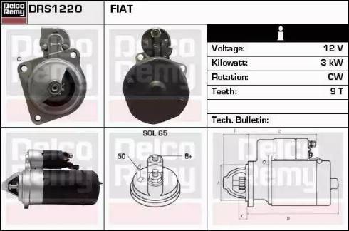 Remy DRS1220 - Starter autospares.lv