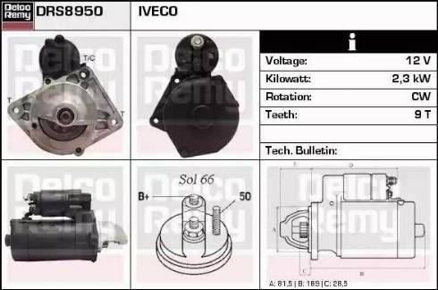 Remy DRS8950 - Starter autospares.lv