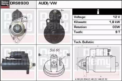 Remy DRS8930 - Starter autospares.lv