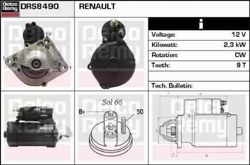 Remy DRS8490 - Starter autospares.lv