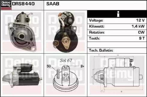 Remy DRS8440 - Starter autospares.lv