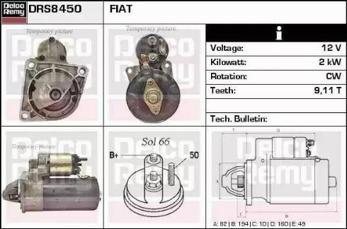 Remy DRS8450 - Starter autospares.lv