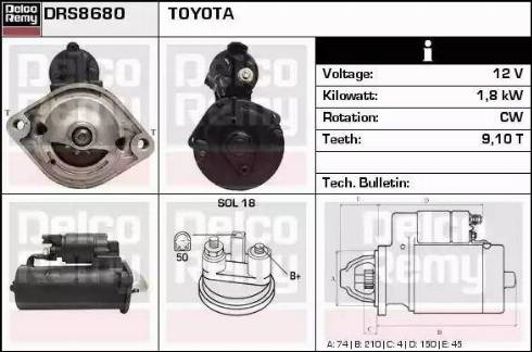 Remy DRS8680 - Starter autospares.lv