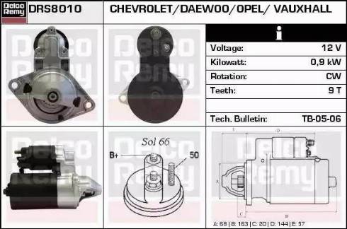 Remy DRS8010 - Starter autospares.lv