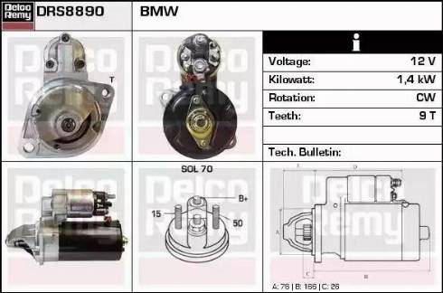 Remy DRS8890 - Starter autospares.lv