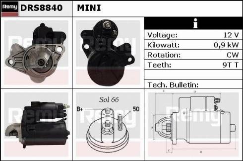 Remy DRS8840X - Starter autospares.lv