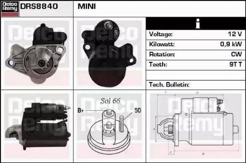 Remy DRS8840 - Starter autospares.lv