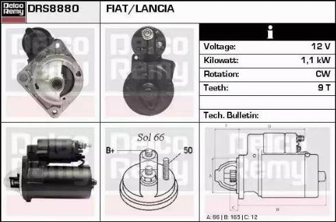 Remy DRS8880 - Starter autospares.lv