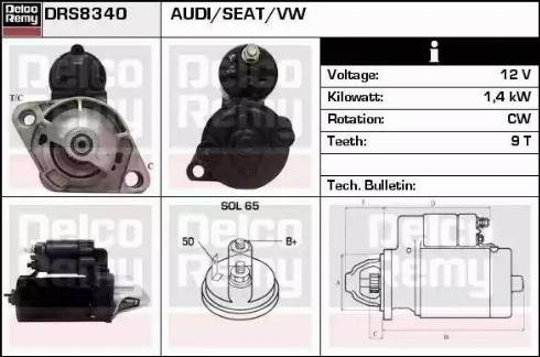 Remy DRS8340 - Starter autospares.lv