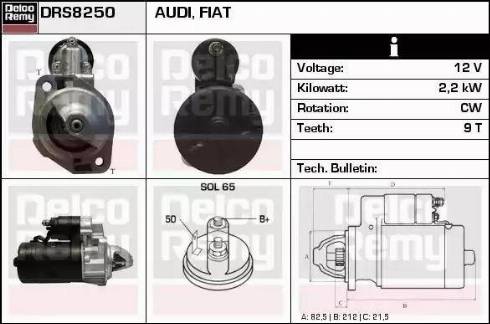 Remy DRS8250 - Starter autospares.lv