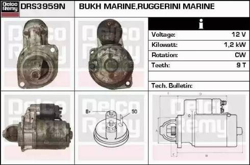 Remy DRS3959N - Starter autospares.lv