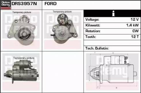 Remy DRS3957N - Starter autospares.lv