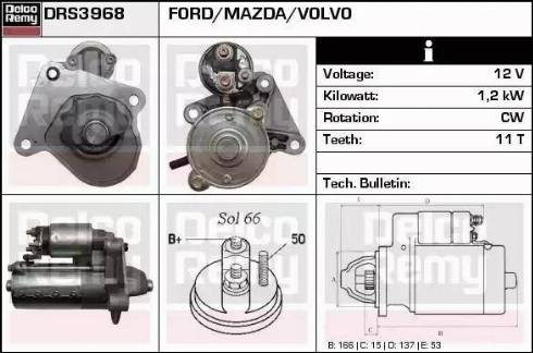 Remy DRS3968 - Starter autospares.lv