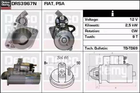 Remy DRS3967N - Starter autospares.lv