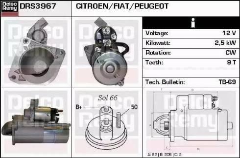 Remy DRS3967 - Starter autospares.lv