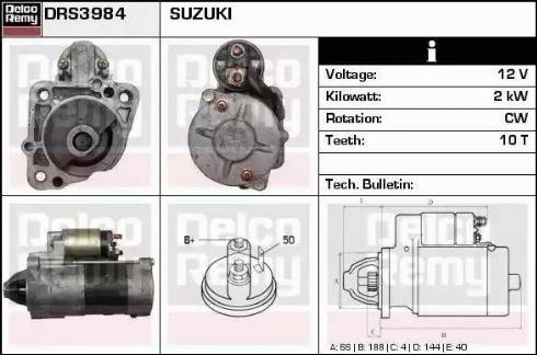 Remy DRS3984 - Starter autospares.lv