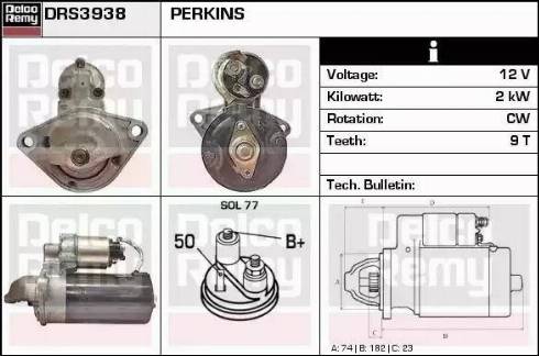 Remy DRS3938 - Starter autospares.lv