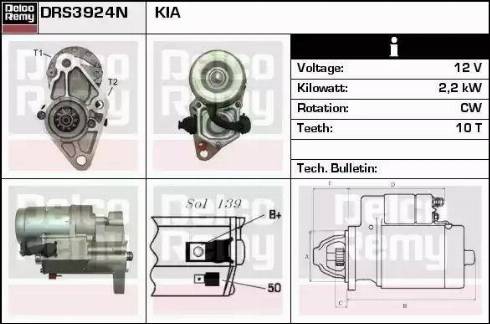 Remy DRS3924N - Starter autospares.lv