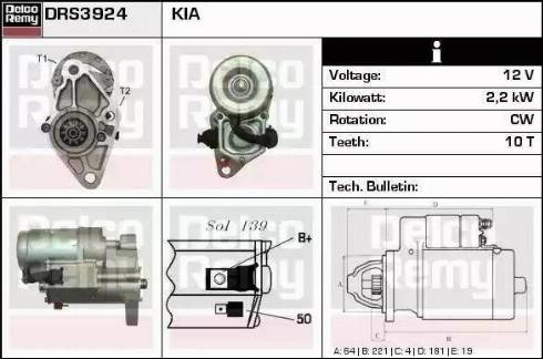 Remy DRS3924 - Starter autospares.lv