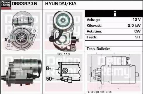 Remy DRS3923N - Starter autospares.lv