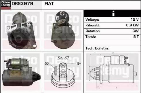 Remy DRS3979 - Starter autospares.lv