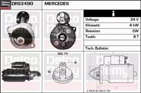 Remy DRS3490 - Starter autospares.lv