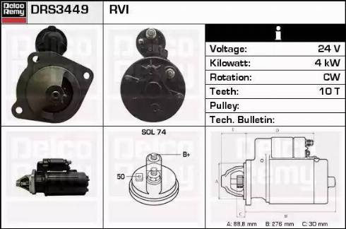 Remy DRS3449 - Starter autospares.lv