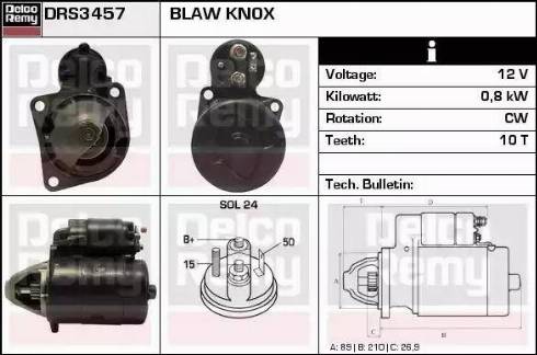 Remy DRS3457 - Starter autospares.lv