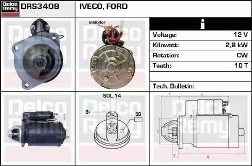 Remy DRS3409 - Starter autospares.lv