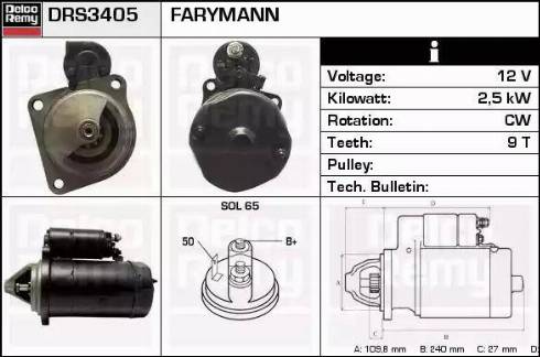 Remy DRS3405 - Starter autospares.lv