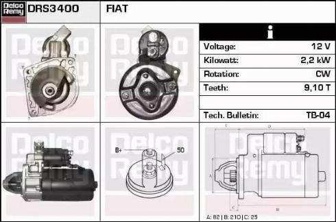 Remy DRS3400 - Starter autospares.lv