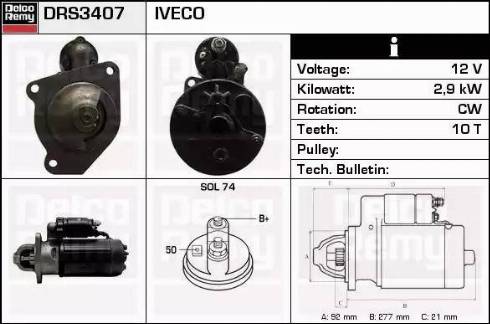 Remy DRS3407 - Starter autospares.lv