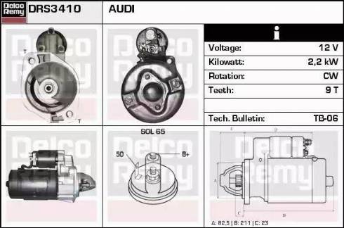 Remy DRS3410 - Starter autospares.lv