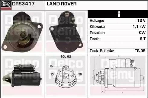 Remy DRS3417 - Starter autospares.lv