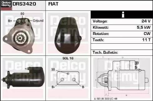 Remy DRS3420 - Starter autospares.lv