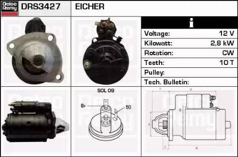 Remy DRS3427 - Starter autospares.lv