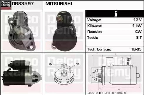 Remy DRS3597 - Starter autospares.lv