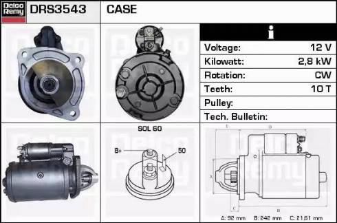 Remy DRS3543 - Starter autospares.lv