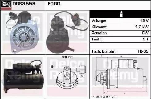 Remy DRS3558 - Starter autospares.lv