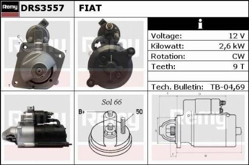 Remy DRS3557X - Starter autospares.lv