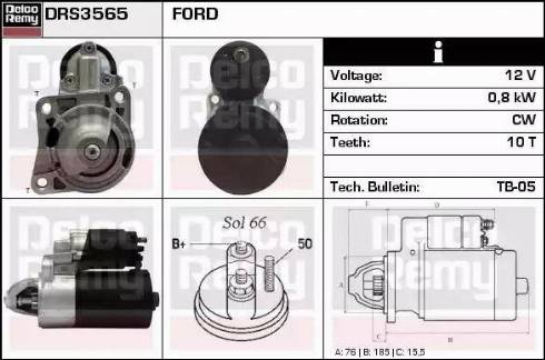 Remy DRS3565 - Starter autospares.lv