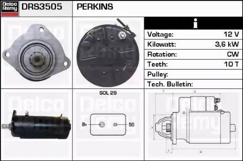 Remy DRS3505 - Starter autospares.lv