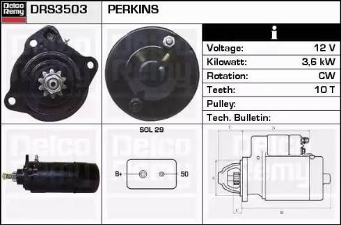 Remy DRS3503 - Starter autospares.lv