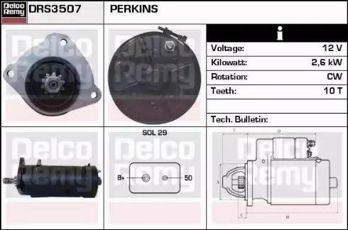 Remy DRS3507 - Starter autospares.lv