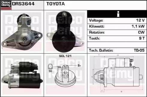 Remy DRS3644 - Starter autospares.lv